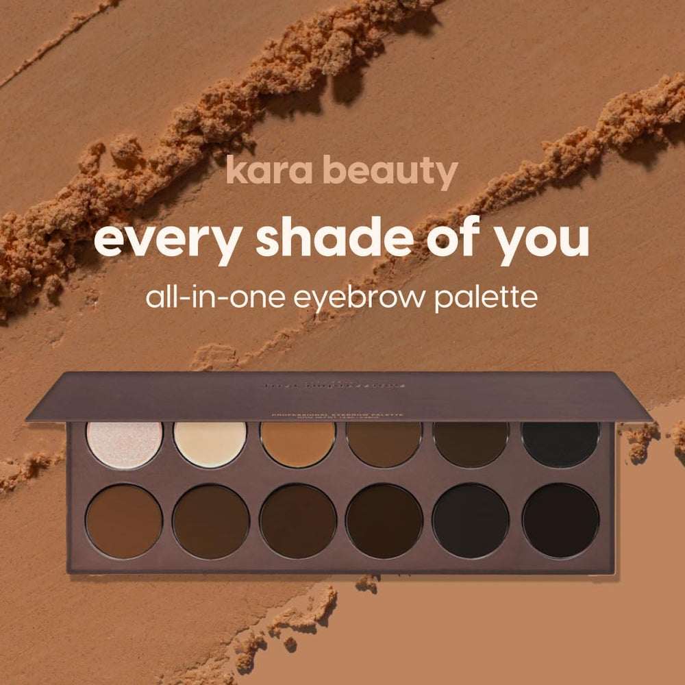 Kara Beauty Eyebrow Kit pomades row for smooth base and lasting hold.
