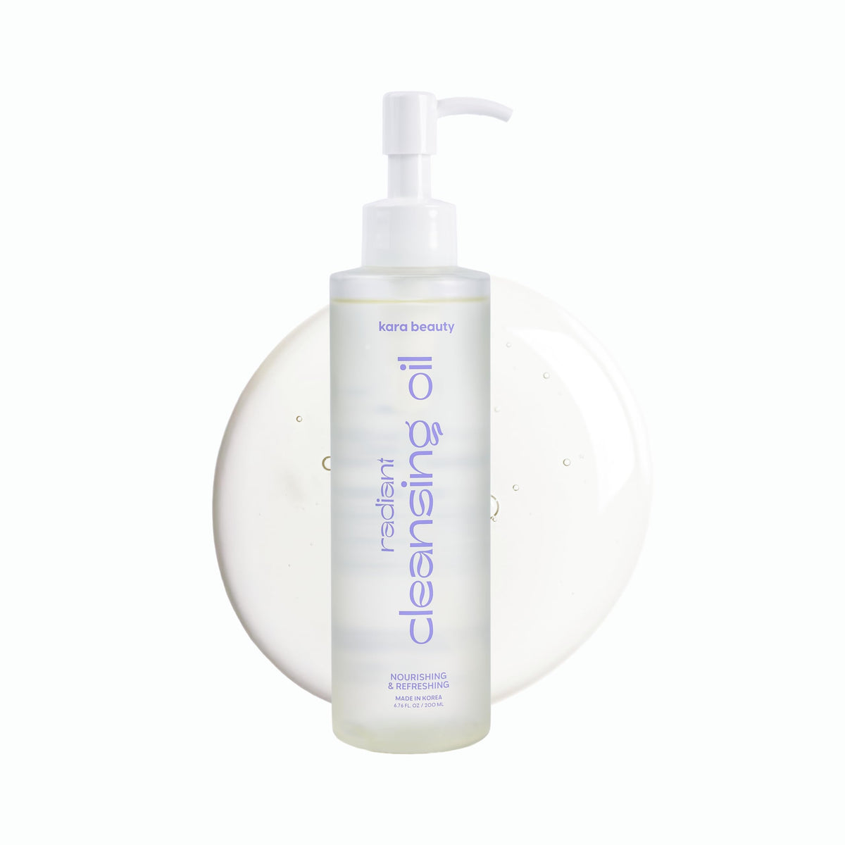 Kara Beauty Radiant Cleansing Oil bottle pour for easy makeup removal