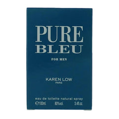 Karen Low Pure Blue cap detail showcases sleek modern design.