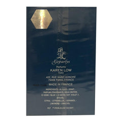 Karen Low Pure Blue packaging box front highlights brand-new packaging.