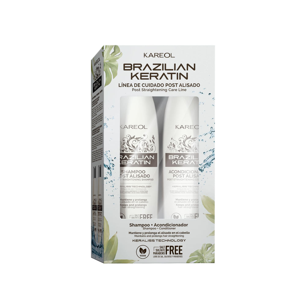 Kareol Brazilian Keratin kit pack image: a complete system for lasting straightened hair