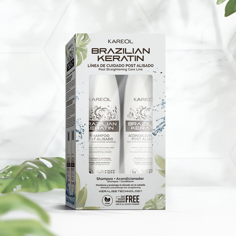 Kareol frizz-control hair close-up: smoothing effect with natural movement