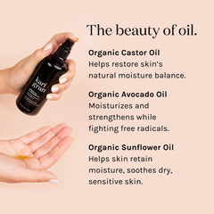Kari Gran Essential Cleansing Oil applied to the face for a hydrating cleanse
