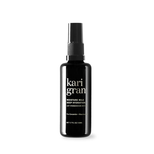 Kari Gran Moisture Milk bottle close-up highlighting barrier hydration