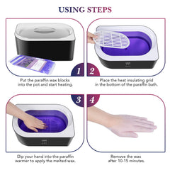 Karite paraffin bath showing digital timer for precise session control