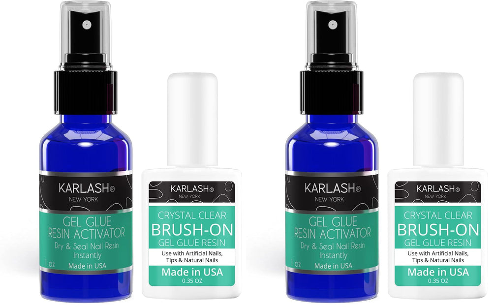 Karlash dip system brush-on glue gel 0.5 oz enables precise nail application