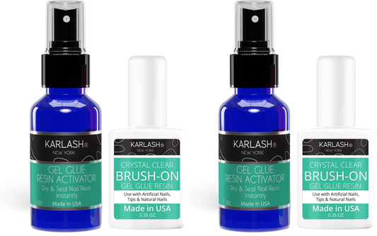 Karlash dip system brush-on glue gel 0.5 oz enables precise nail application