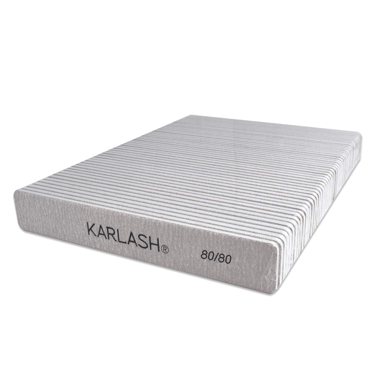 Karlash jumbo zebra double-sided emery board nail file 80/80 for precise shaping on natural and artificial nails.