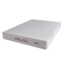 Karlash jumbo zebra double-sided emery board nail file 80/80 for precise shaping on natural and artificial nails.