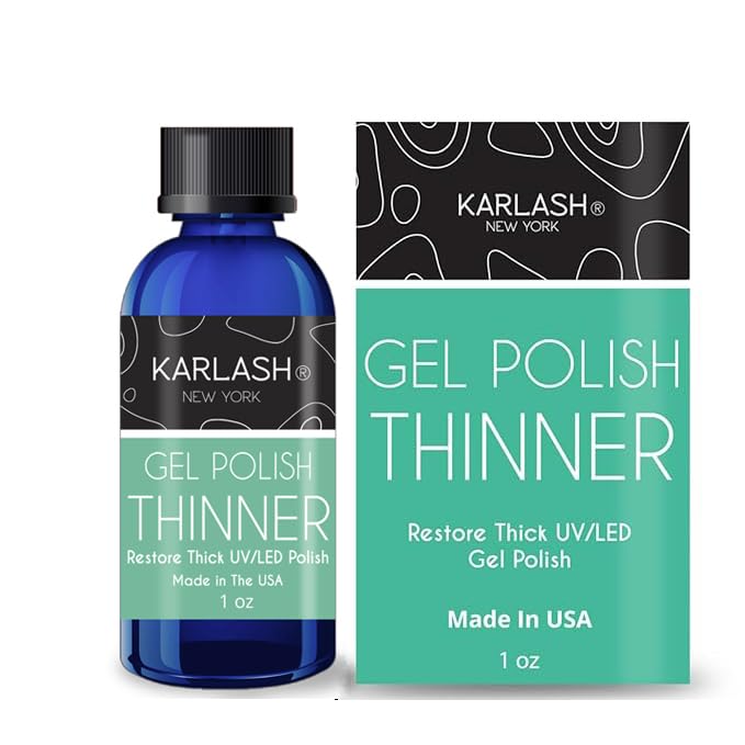 Karlash Gel Polish Thinner bottle shows revival of thick polish for smooth application