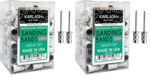 Karlash Zebra medium grit sanding bands in action for precise shaping