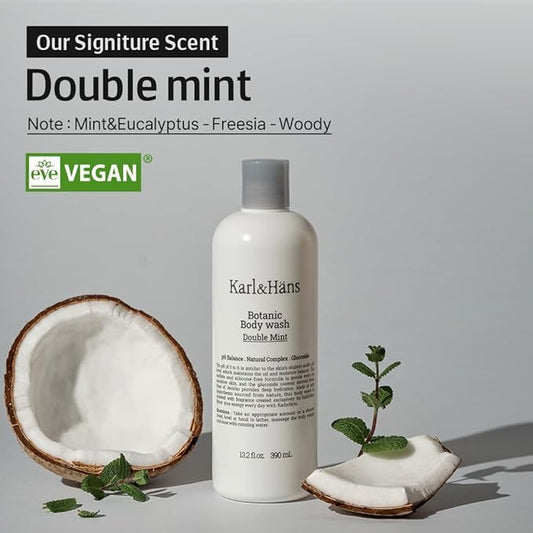 Karl&Häns Botanic Double Mint rich foam lather for cleansing