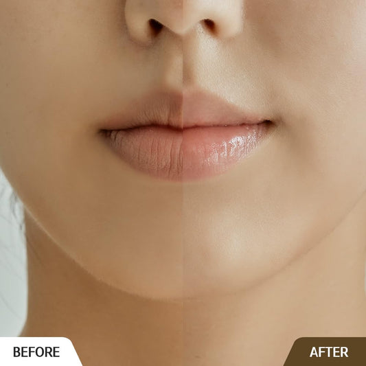 Karl&amp;Häns lip balm application glide showing easy, non-greasy coverage.