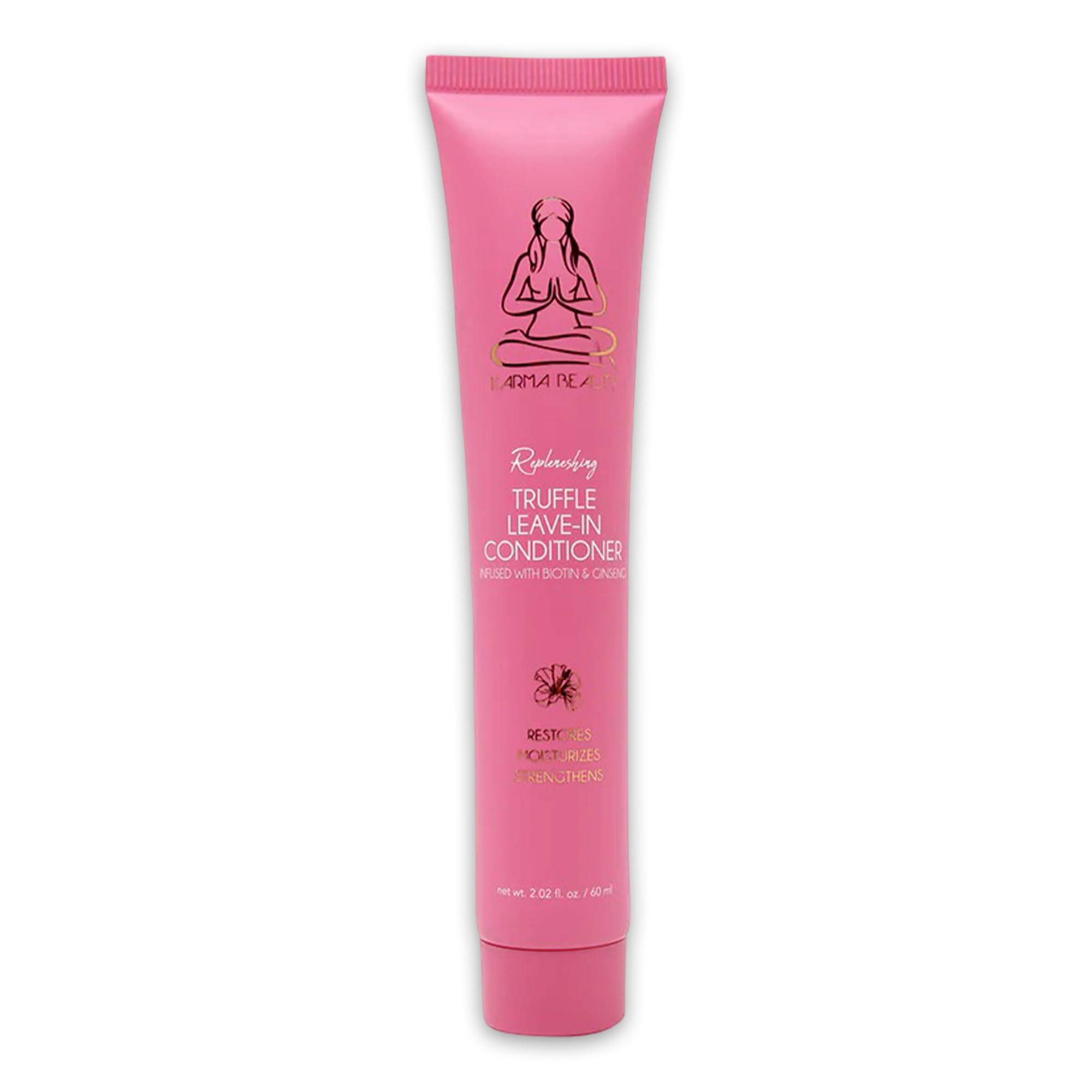 Karma Beauty Replenishing Truffle Leave-In bottle pour delivers deep hydration daily