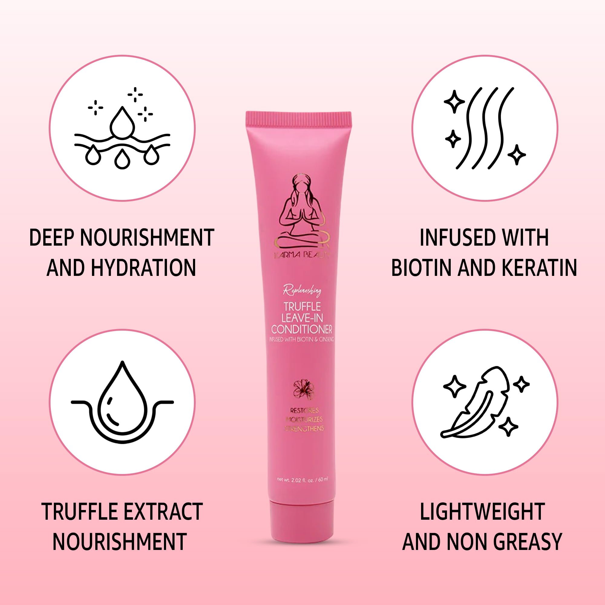 Karma Beauty Replenishing Truffle Leave-In supports moisture for color-treated hair