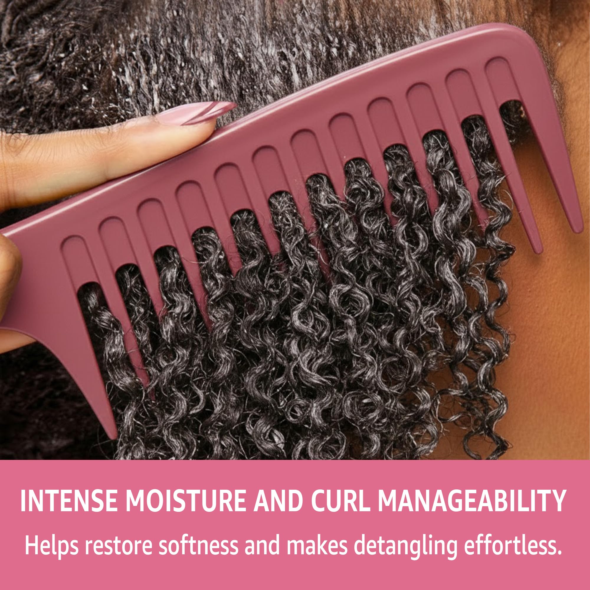 Karma Beauty Replenishing Truffle Leave-In keeps hair silky and tangle-free during styling