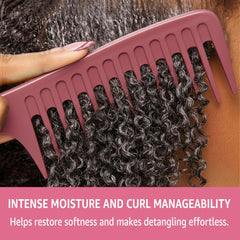 Karma Beauty Replenishing Truffle Leave-In keeps hair silky and tangle-free during styling