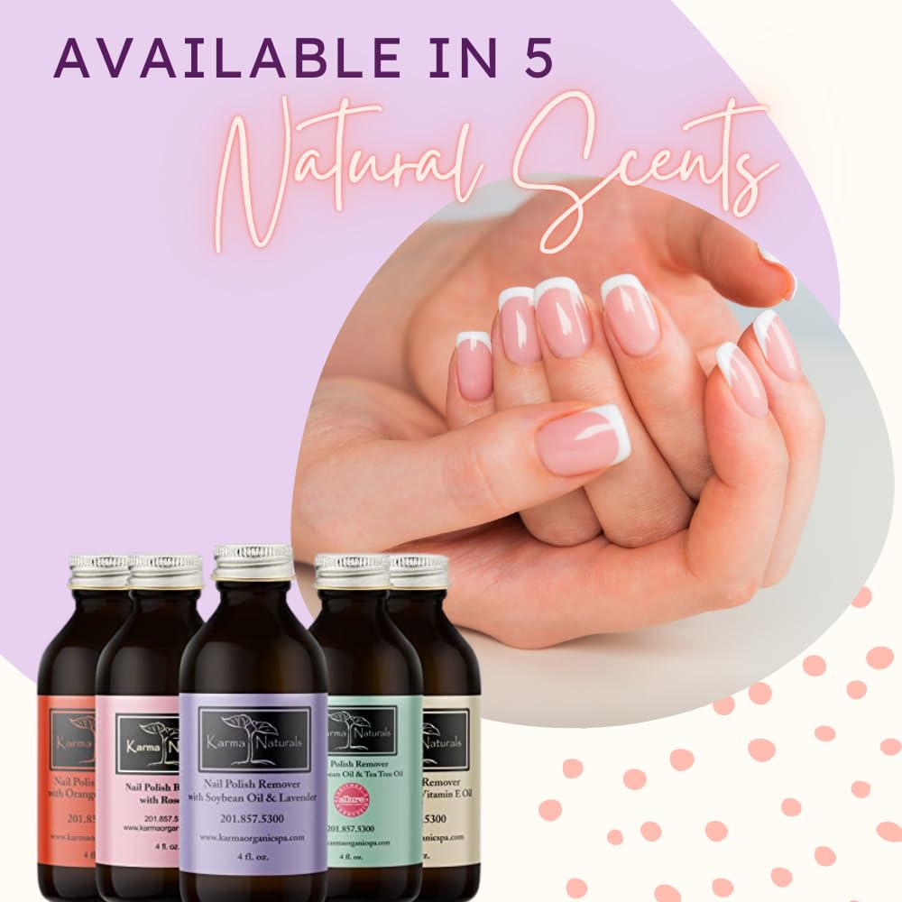Karma Organic Nail Polish Remover cotton pad application demonstrates cuticle-friendly moisturization.