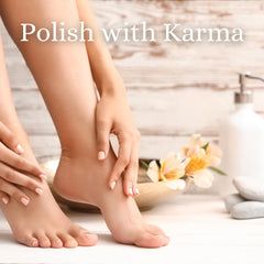 Karma Organic Nail Polish Remover close-up on nails showing conditioning effect