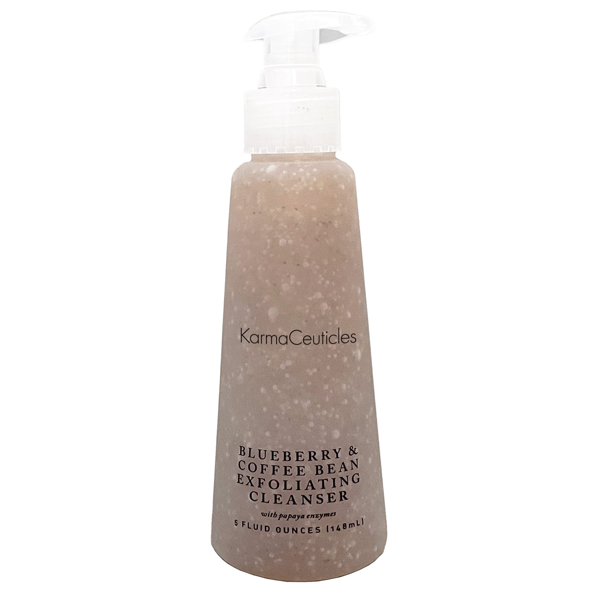 KarmaCeuticles BlueBerry and Coffee Bean Exfoliating Cleanser bottle for daily exfoliation and brightening