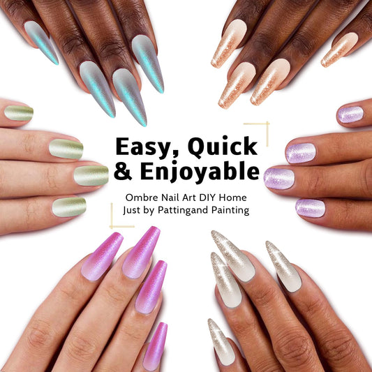 Karroy Aurora Mermaid Chrome finish nails for dazzling holographic shine.