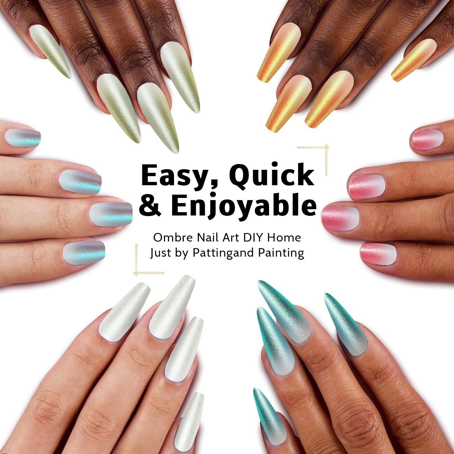 Karroy mermaid chrome nail art adds shimmering dimension