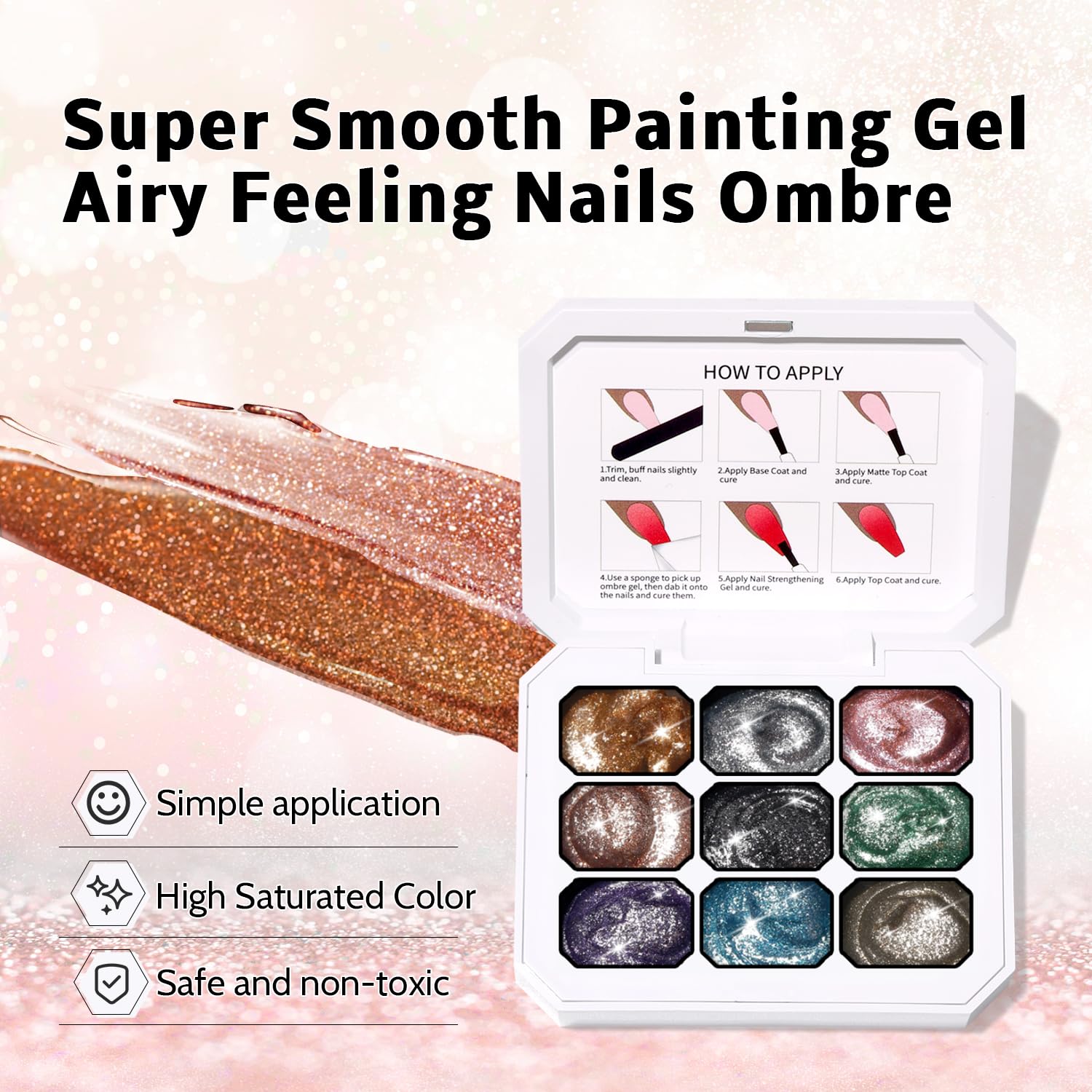 Karroy blooming aura nail art pattern for floral designs.