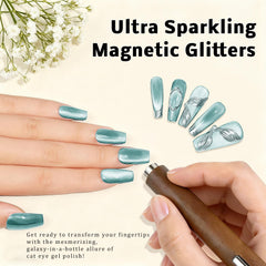 Karroy Cat Eye Gel Polish brown creates warm, earthy depth