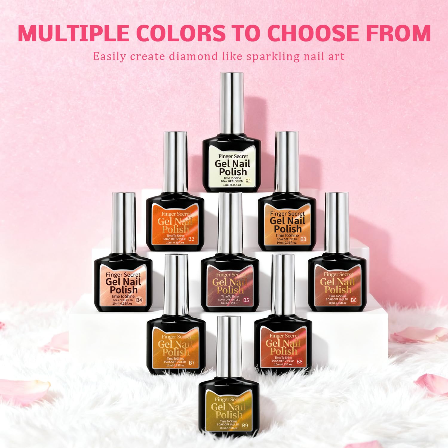 At-home manicure with Karroy Cat Eye kit for salon-like results.