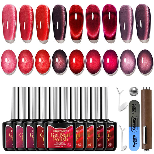 Karroy Cat Eye gel polish bottle showing magnetic color for chic nails
