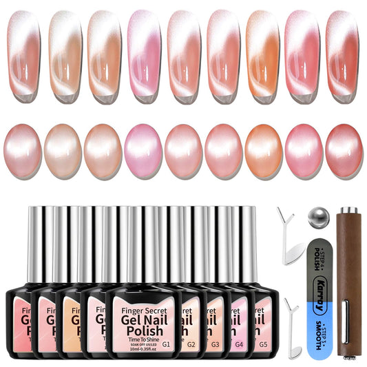 Karroy cat eye gel polish kit for at-home manicure