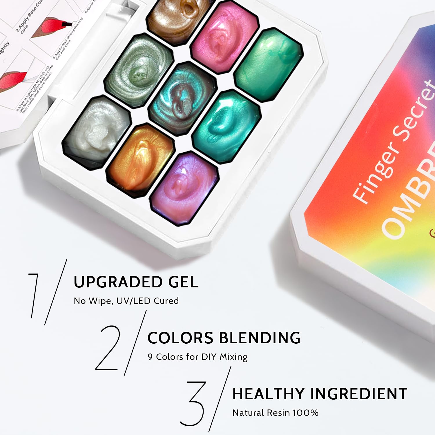 Karroy chrome powder application combines gel with metallic shine