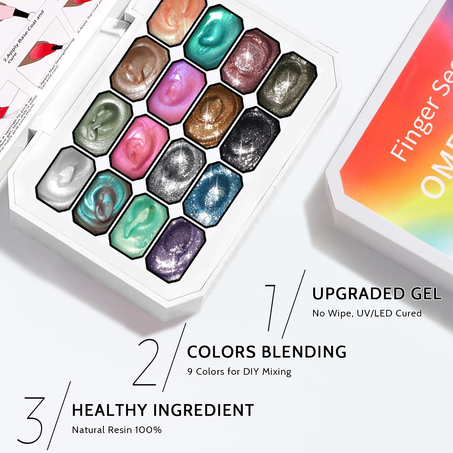 Karroy gradient-nail-art design to mix, dab, and create art.
