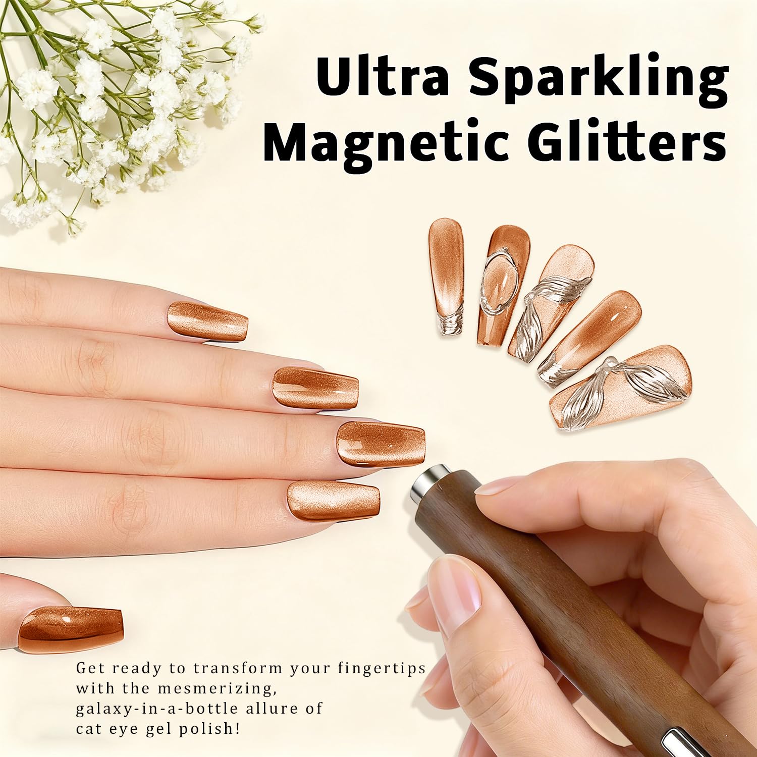 Karroy gel polish on nails with a glossy, salon-like finish.