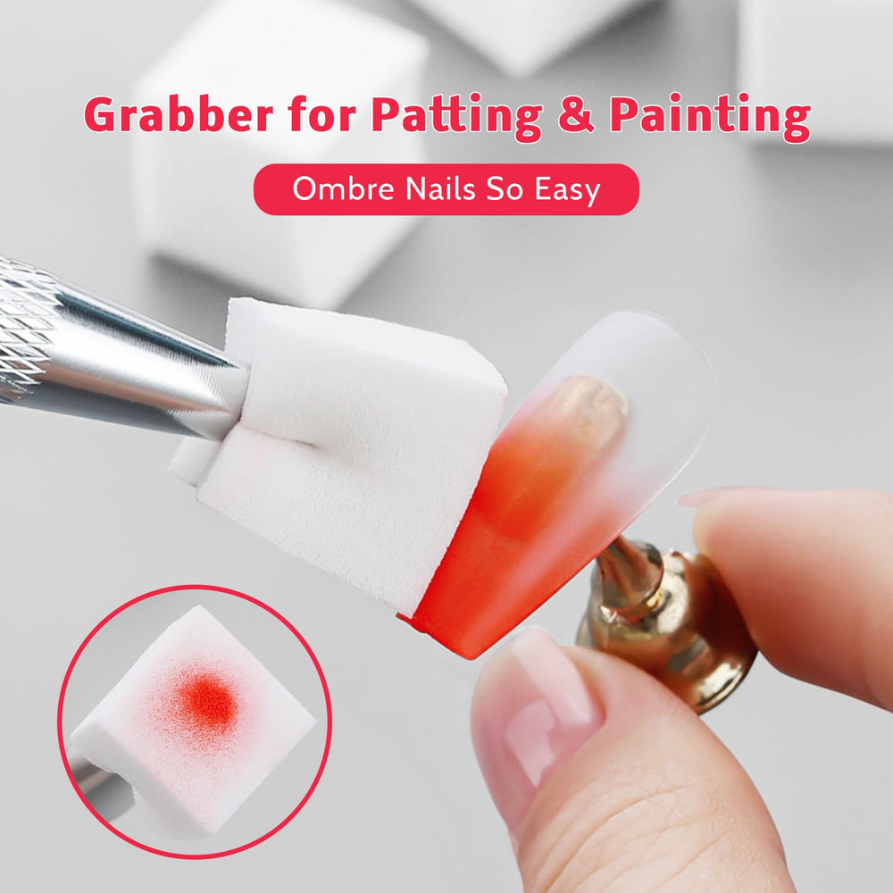 Karroy 100 nail sponges for easy color pickup and blending.