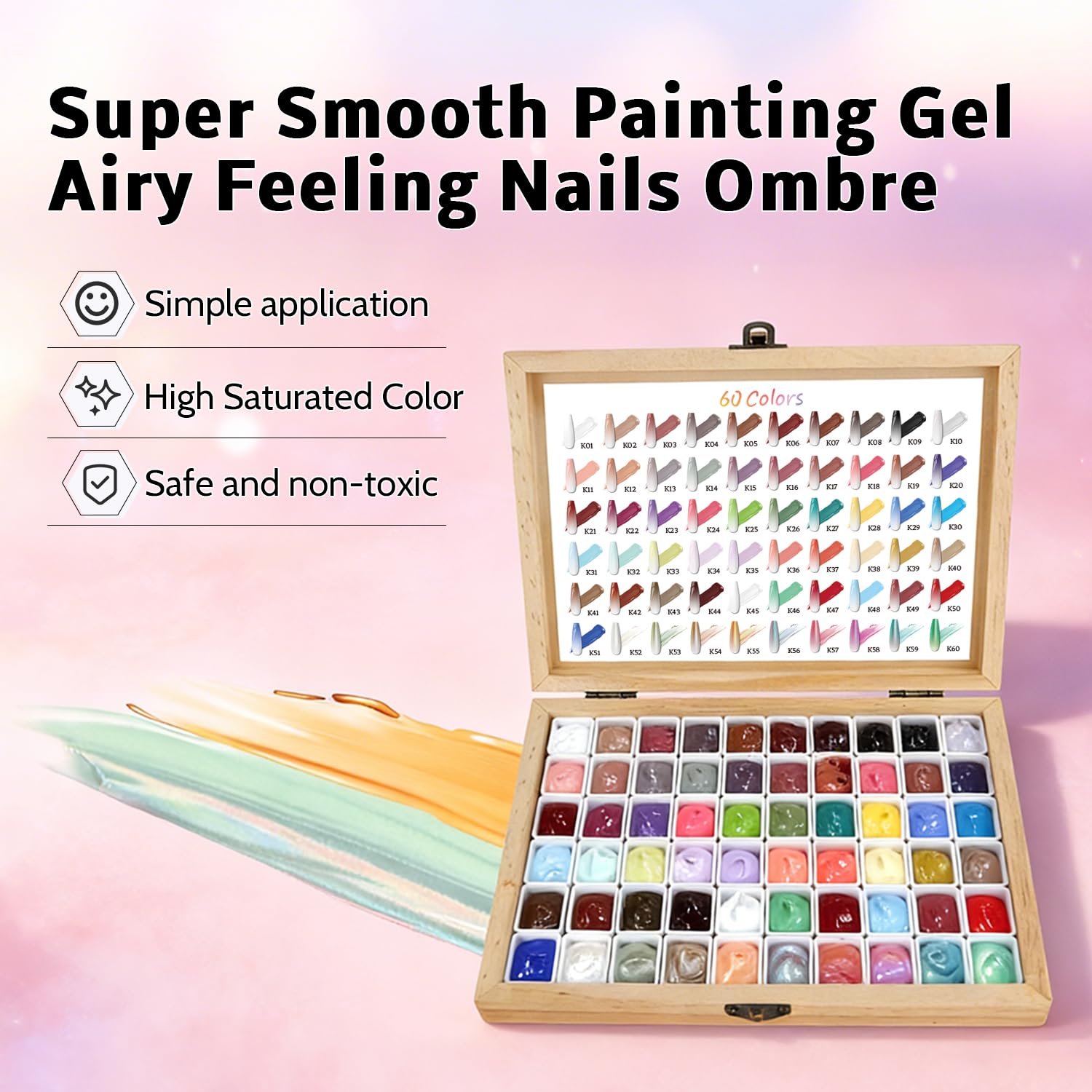 Karroy palette illustrating nine nail art techniques in one kit