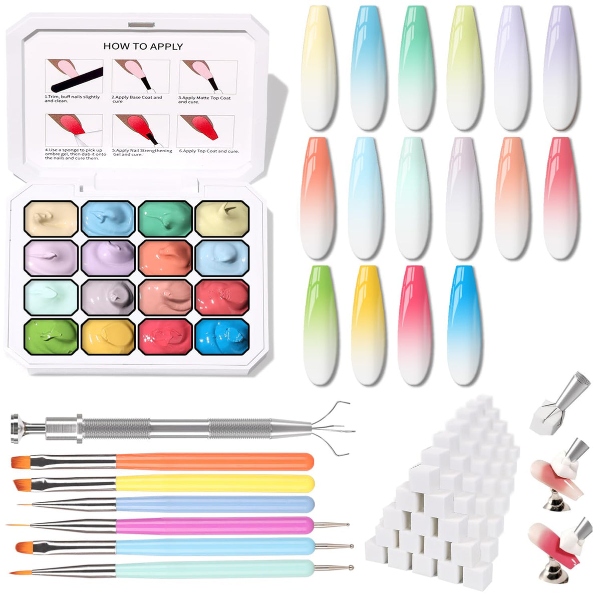 Karroy ombre palette swatches show rich gradients for smooth color planning.