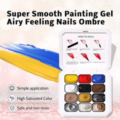 Karroy six nail art brushes for precise detailing and design