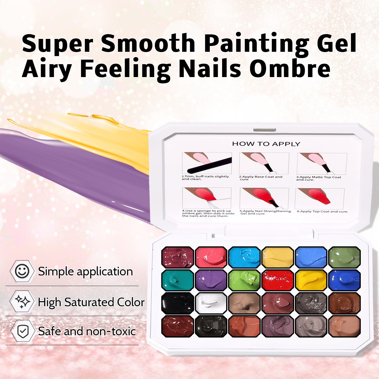 Karroy solid gel color palette showcasing saturated shades for solid coverage