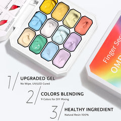 Karroy chrome-friendly gel accents for decorative nails.