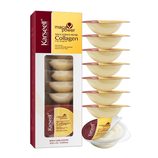 Karseell 8-pack collagen hair mask travel size for on-the-go moisture