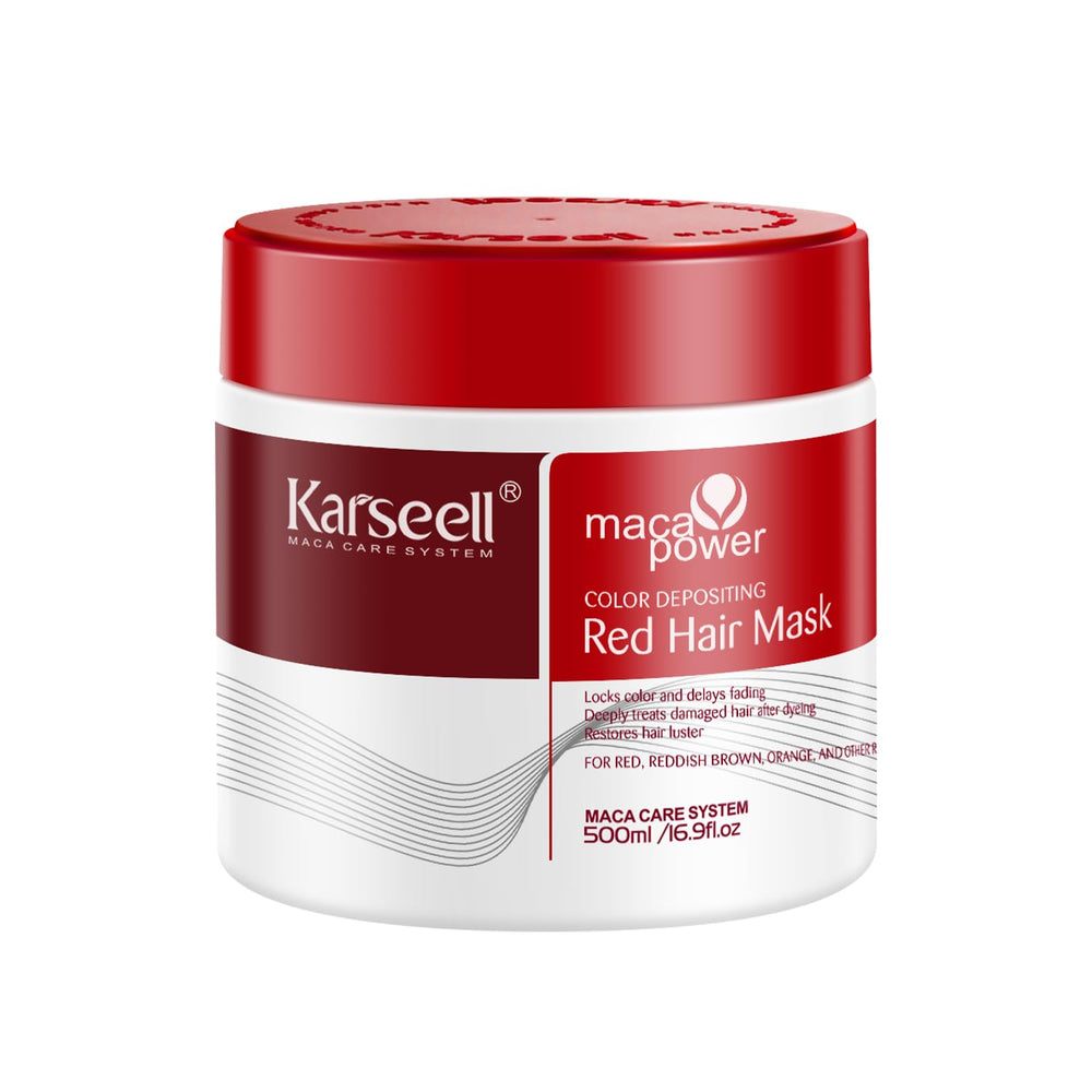 Karseell color depositing conditioner bottle close-up refreshing red tones between color sessions