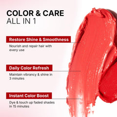 Leave-on for 5–15 minutes to deposit vibrant red color with Karseell conditioner