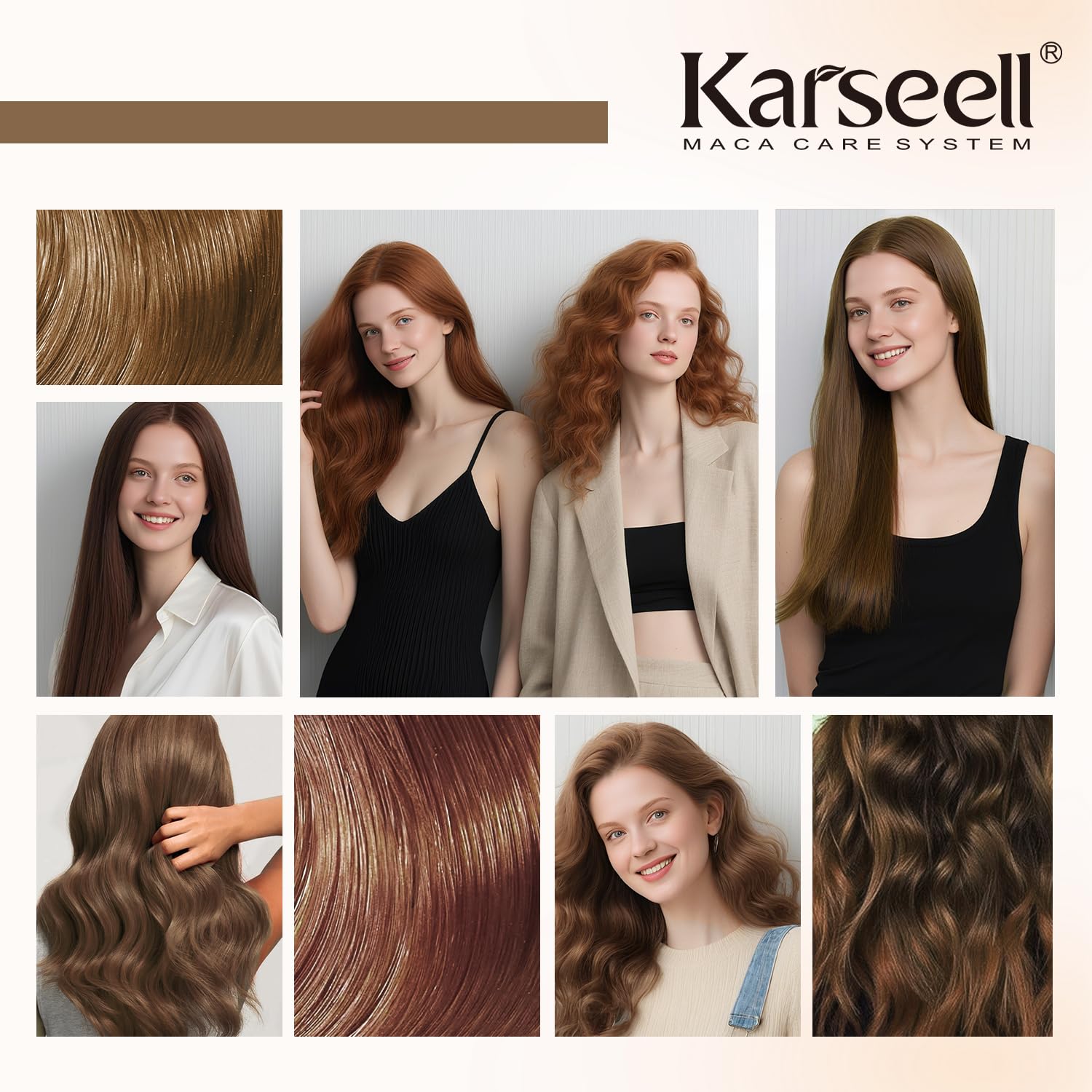 Karseell conditioner dispensed hair demonstrates easy 5 to 15 minute refresh.