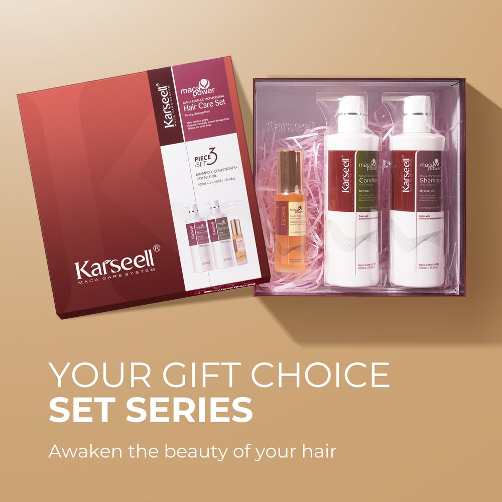 Karseell hair oil 1.69oz deeply nourishes and adds luster.