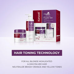 Karseell purple shampoo lather close-up with rich pigment neutralizing brass.
