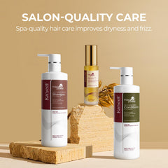 Karseell macadamia oil blend emphasizes elasticity and nourishment.