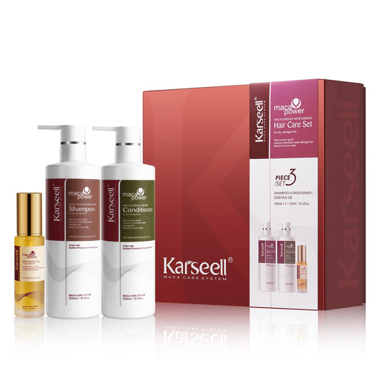 Karseell shampoo bottle 16.9oz delivers moisture and shine.