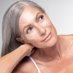 Karuna Age Rewind XL patch on face closeup highlights gentle, skin-friendly design