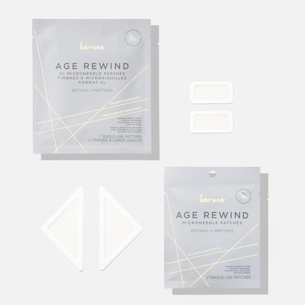 Karuna Age Rewind XL standard duo pack side-by-side demonstrates patch variety for versatile coverage